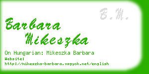 barbara mikeszka business card